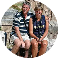 Hans en Marion in 2006 in Griekenland